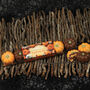 Chocolate Pumpkin Stick Praline And Caramel Chocolates In A Clear Stick, thumbnail 1 of 3