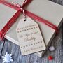 Personalised 'Happy Christmas' Wooden Gift Tag, thumbnail 1 of 3