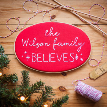 We Believe Personalised Family Hoop Sign, 3 of 6