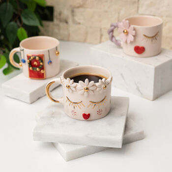 Golden Blossoms Mug With 24ct Gold And Daisy Crown, 3 of 3