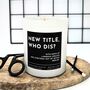 Personalised New Job Candle | Funny Promotion Gift Her Him, thumbnail 1 of 9
