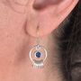 60th Birthday Infinity Birthstone Earrings, thumbnail 3 of 4