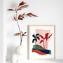 Dark Lily Abstract Leaf Art Print, thumbnail 4 of 8