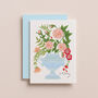 Hand Painted Floral Urn Birthday Card, thumbnail 1 of 2