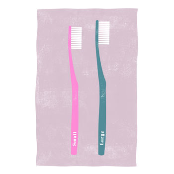 Personalised Couples Toothbrush Print, 7 of 8