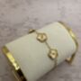 Gold Five Leaf Clover Charm Bracelet, thumbnail 3 of 6