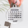 Personalised Anniversary Gift Calendar Round Keyring, thumbnail 5 of 11