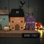 Spooky Street Halloween Houses Block Decoration, thumbnail 3 of 3