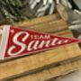 Team Santa Pennant Style Flag Embroidered Fabric Patch Two Sizes To Choose From, thumbnail 2 of 2