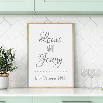 Personalised Second Wedding Anniversary Gift For A Couple, 2 of 2