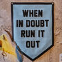 Run It Out Felt Stitched Banner, thumbnail 2 of 2