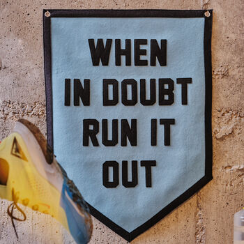 Run It Out Felt Stitched Banner, 2 of 2