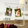 Personalised Bff Photo Acrylic Birthday Block, thumbnail 1 of 3