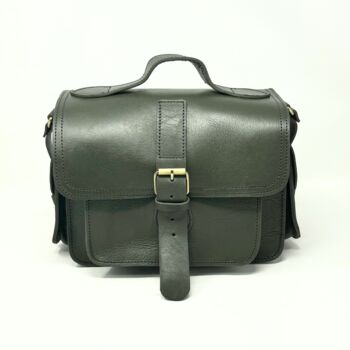 Camera Satchel Crossbody Leather Bag, 9 of 12