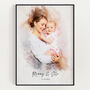 Christmas Gift – Personalised Watercolour Family Portrait From Your Photo, thumbnail 1 of 9