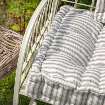 French Style Striped Cotton Seat Pad Collection, 5 of 7