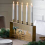 Gold Metal House Multi Candle Holder, thumbnail 1 of 3