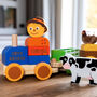 Personalised Stacking Train With Scarecrow And Animals Toy, thumbnail 3 of 4