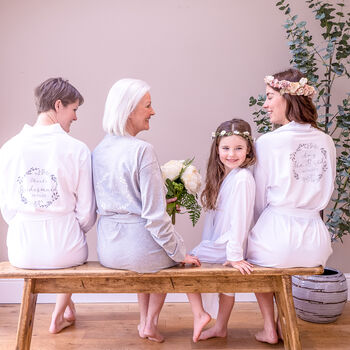 Personalised Botanical Flower Girl Dressing Gown, 2 of 11
