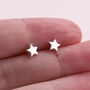 'Best Things Are Friends' Sterling Silver Star Earrings, thumbnail 2 of 11
