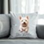 Personalised West Highland Terrier Hearts Cushion Cover, thumbnail 2 of 2