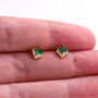 Message Bottle 'You Are A Gem' Emerald Gem Earrings, thumbnail 3 of 8