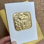Handmade Gold Personalised Taurus Bull Birthday Card, thumbnail 1 of 4