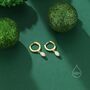 Sterling Silver Marquise Opal Huggie Hoops, thumbnail 4 of 11