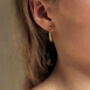 Abstract Leaf Earrings In Silver Or Gold Vermeil, thumbnail 3 of 4