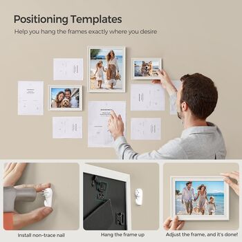 Ten Piece Picture Frame Set Collage Frames, 6 of 7