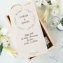 Personalised Congratulations Two Bottle Sliding Wooden Wine Box, thumbnail 3 of 5