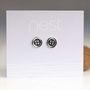 Polished Solid Silver Button Stud Earrings, thumbnail 4 of 5