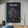Las Vegas USA F1 Track Print F1 Gift, Father's Day Gifts, thumbnail 1 of 2