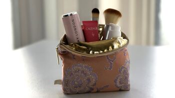 Silk Brocade Lavender Make Up Bag, 5 of 6