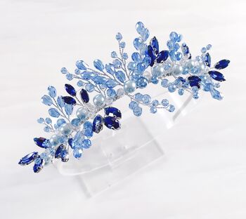 Blue Crystal Occasion Headpiece, 4 of 4