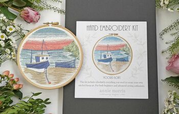Moored Boats Embroidery Kit, 2 of 8