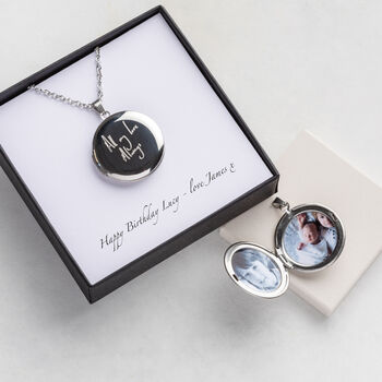 Personalised Engraved Handwriting Locket With Photo, 5 of 11