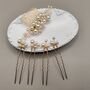 Pearl Bridal Hair Comb And Pin Set, thumbnail 3 of 5