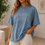 Personalised Vintage Birth Year Oversized T Shirt Gift For Her, thumbnail 2 of 3