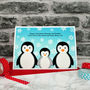 'Penguins' Christmas Card For Parents Or Grandparents, thumbnail 3 of 3
