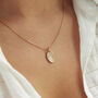 Rose Gold Plated Oval Fingerprint Stamp Necklace, thumbnail 1 of 9