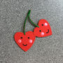 Happy Cherries Iron On Embroidered Patch, thumbnail 1 of 4