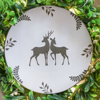 Winter Stag Stoneware Dinner Plates, 7 of 7