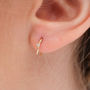 Sterling Silver Or Gold Plated Minimal Hook Earrings, thumbnail 1 of 8