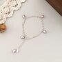 Milan Ivory Silver Pearl Ball Dangle Charm Gift Bracelet, thumbnail 4 of 8