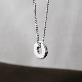 Men’s Personalised Silver Family Circle Necklace, 4 of 6