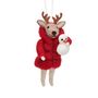 Reindeer In Puffer Jacket Felt Hanging Decoration, thumbnail 2 of 5