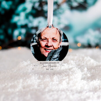 Personalised Memorial Photo Tree Decoration Memory Gift, 6 of 9