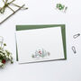 Summer Flowers Personalised Flat Notecards, thumbnail 4 of 5