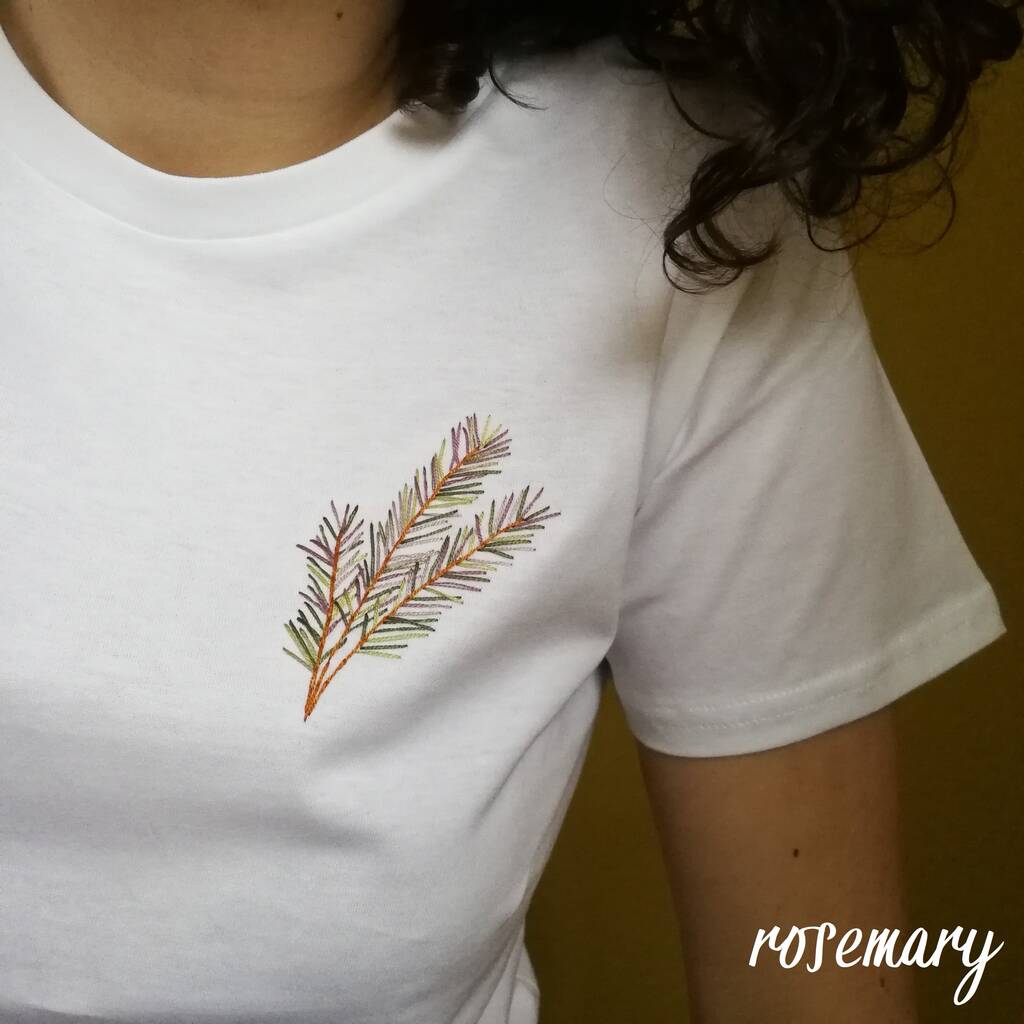 Pick Your Own Flower Hand Embroidered White T Shirt By Delicious ...